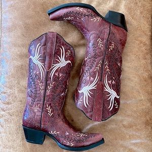 JB DILLON RESERVE embroidered cowgirl boots
